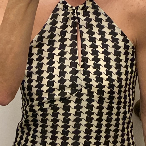 Jessica Ash vintage houndstooth  halter dress - Picture 4 of 9